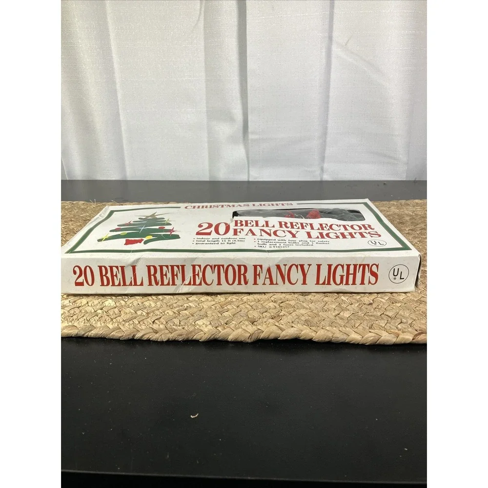 Vintage 20 Bell Reflector Christmas Lights